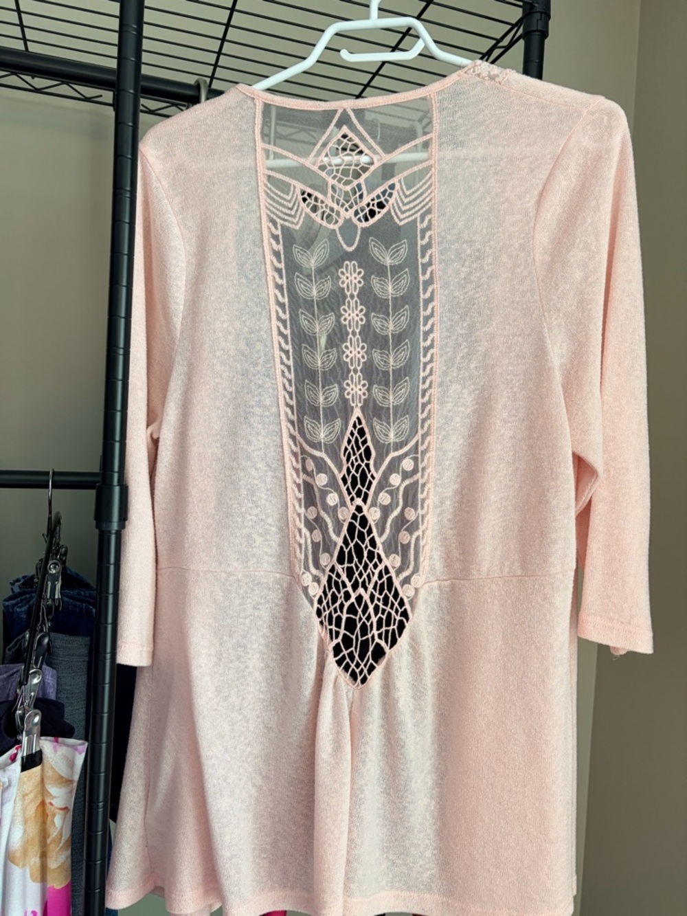 torrid Pink Crochet Mesh Panel Top
